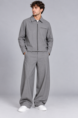 Coordinato Giacca zip e Pantalone ampio Art. Cd148