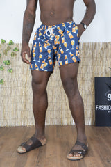 Costume da Bagno Uomo Blu Fantasia Drink - Beachwear Aperitivo Art. Cos36