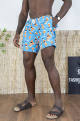 Costume da Bagno Uomo Blu Fantasia Drink - Beachwear Aperitivo Art. Cos36