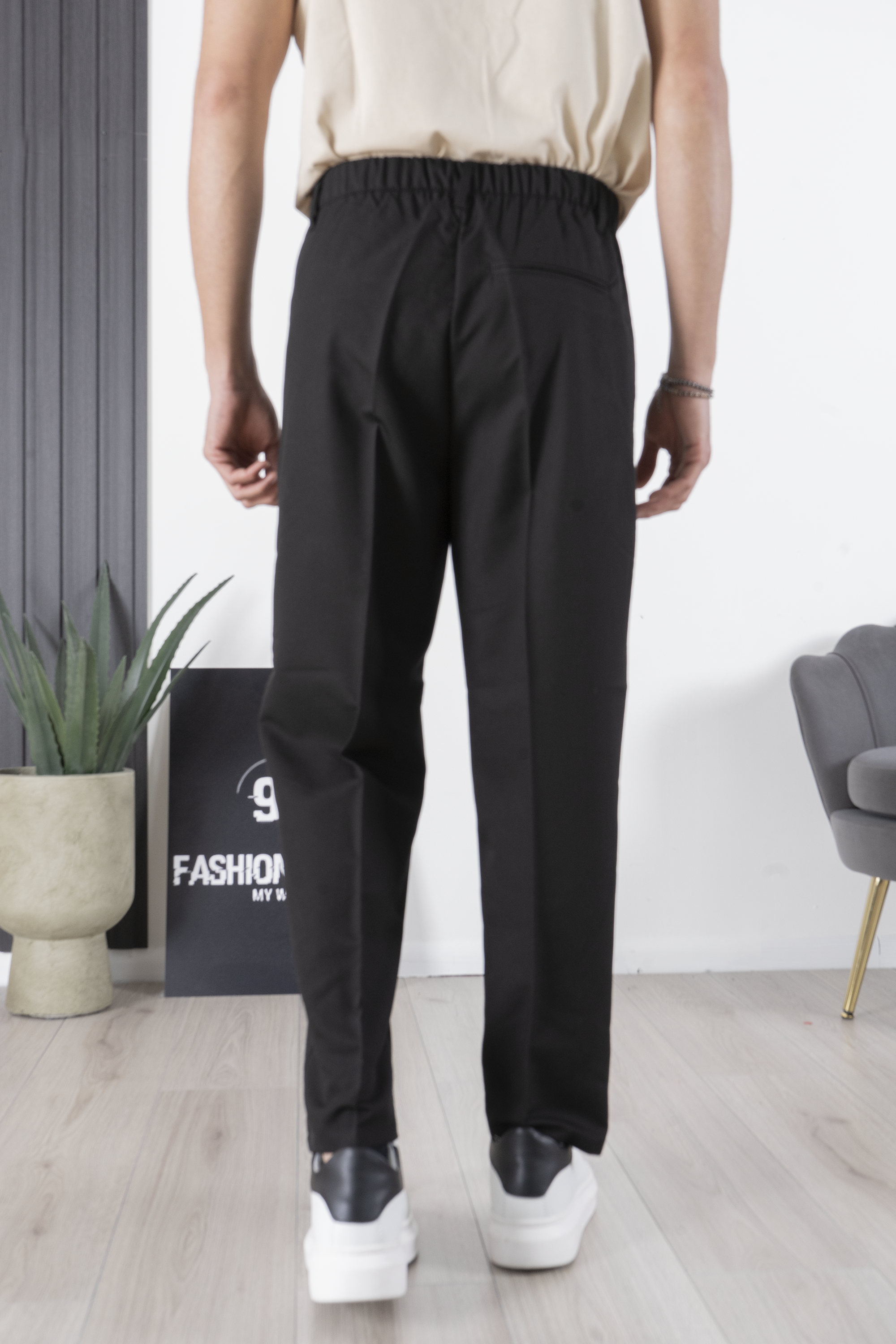 Pantalon pour homme avec bouton élastique coupe ample Art. Pt173
