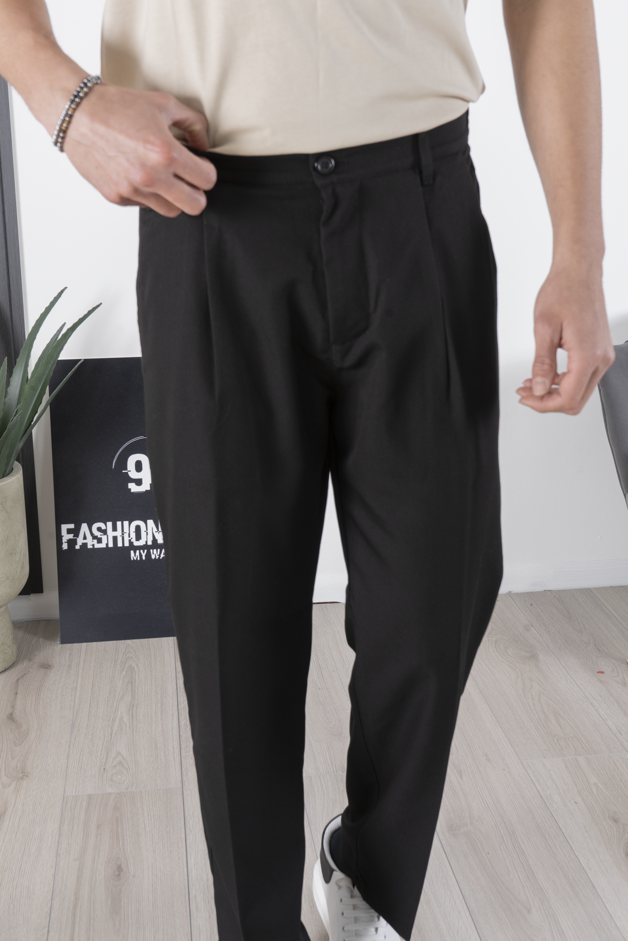 Pantalon pour homme avec bouton élastique coupe ample Art. Pt173
