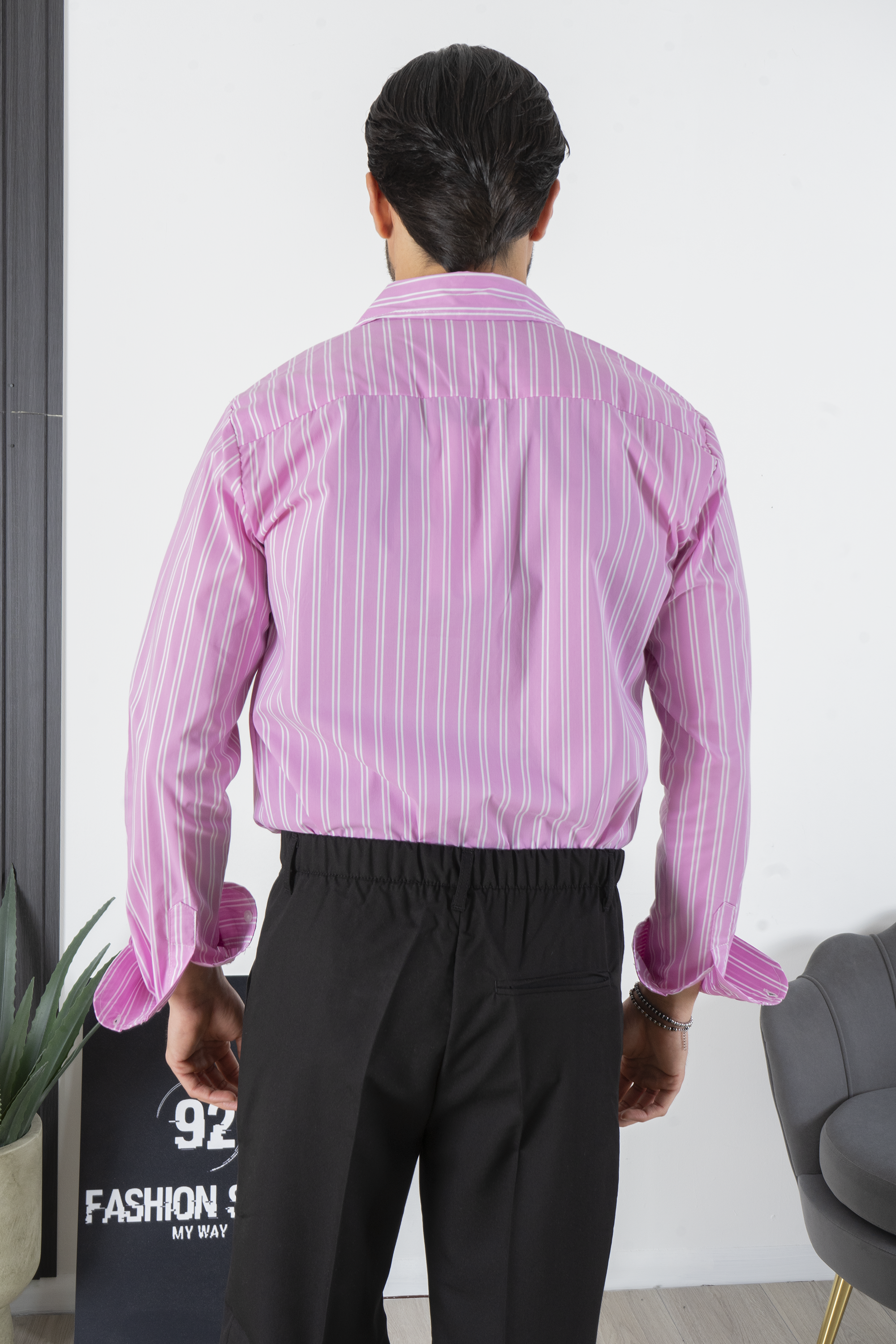 Camicia Uomo Fantasia Righe Larghe Art. Cm213