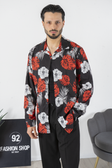 Camicia Uomo Over size Fantasia Fiori Art. Cm93