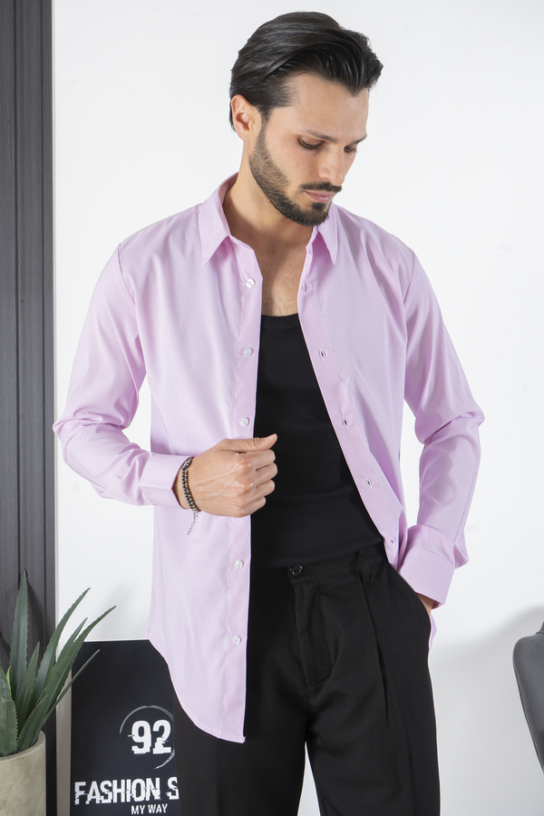 Camicia Uomo Con Fantasia A righe Sottili Art. CM214