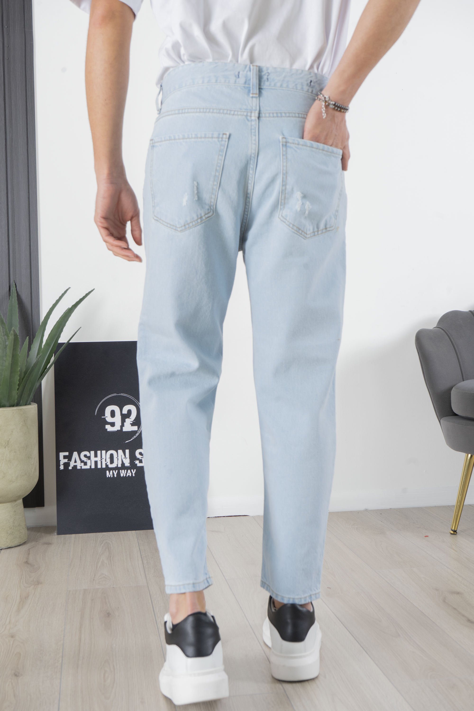 Men's Jeans Destroy With Rips and Abrasions 92 Fashion Shop Art. JS248