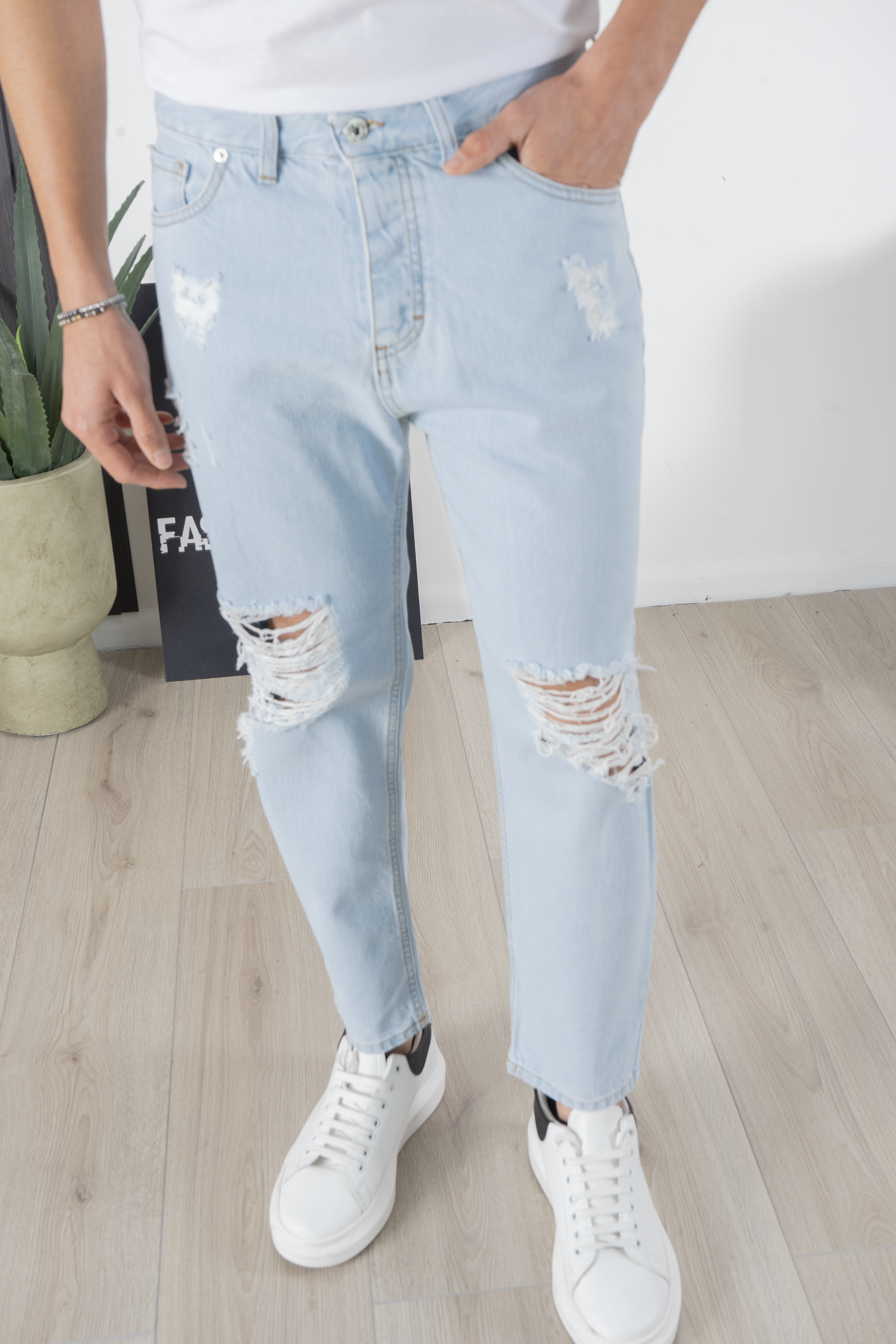 Men's Jeans Destroy With Rips and Abrasions 92 Fashion Shop Art. JS248