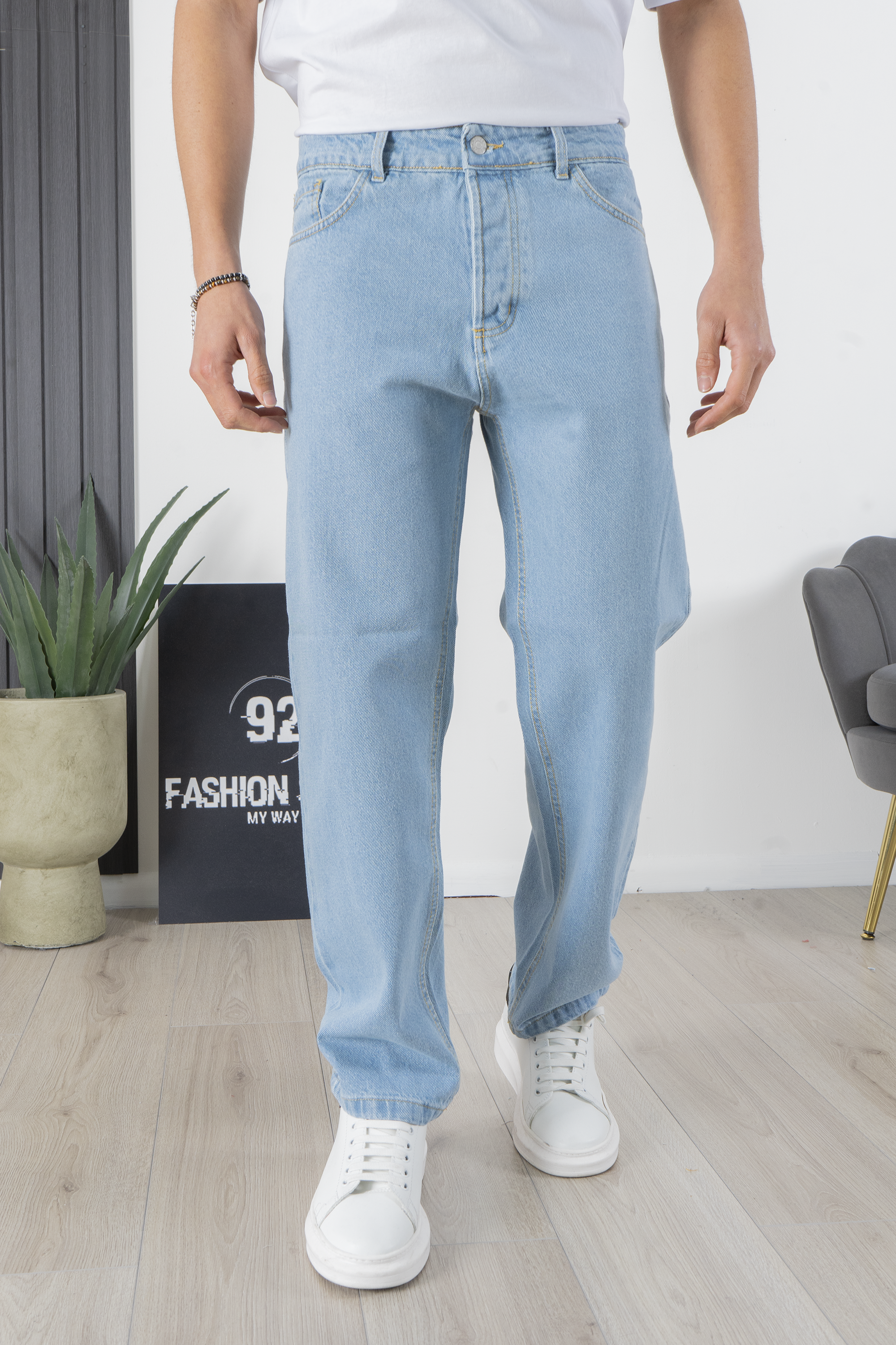 Jeans Uomo Basic 5 Tasche Baggy Art. Js420