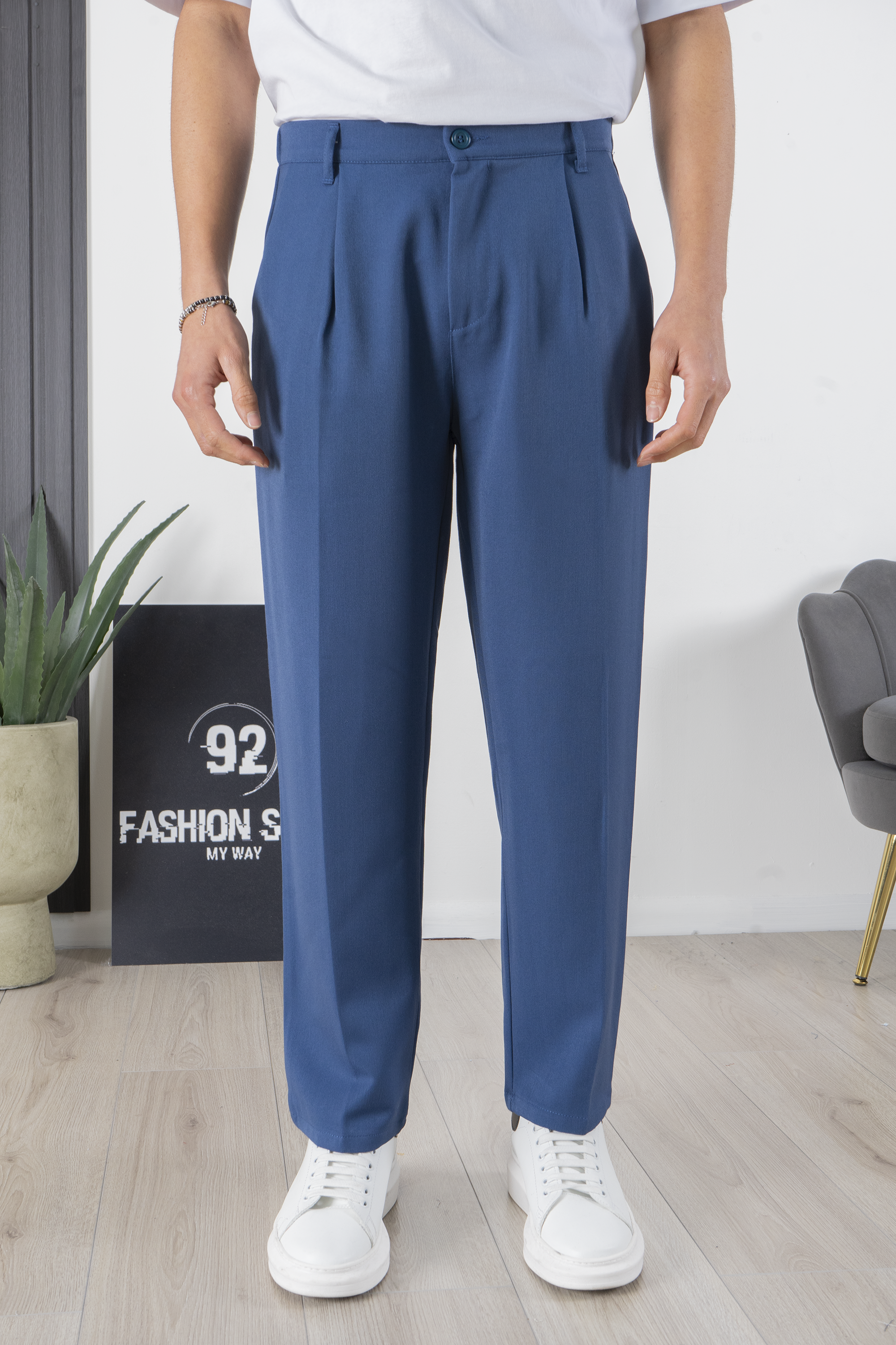 Pantalon pour homme avec bouton élastique coupe ample Art. Pt173