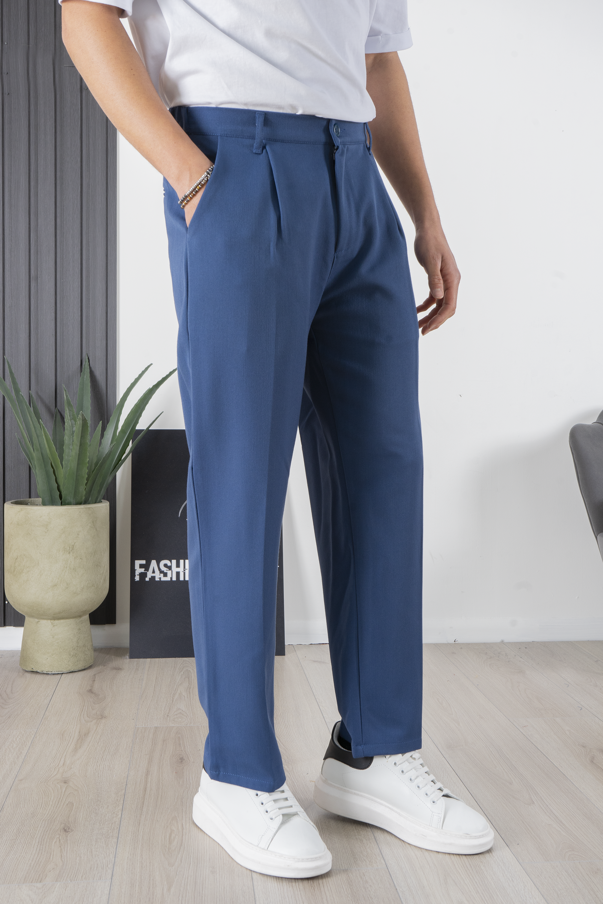Pantalon pour homme avec bouton élastique coupe ample Art. Pt173