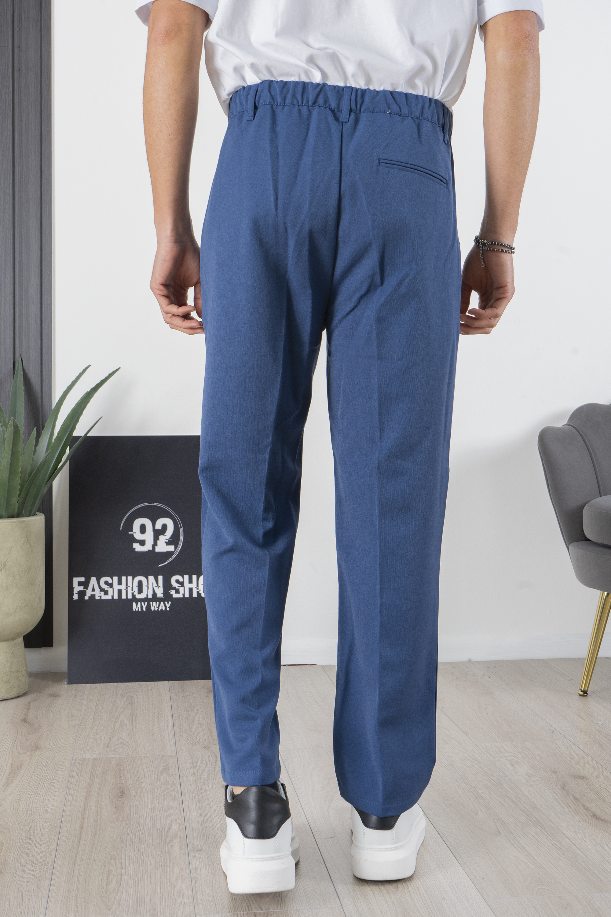 Pantalon pour homme avec bouton élastique coupe ample Art. Pt173