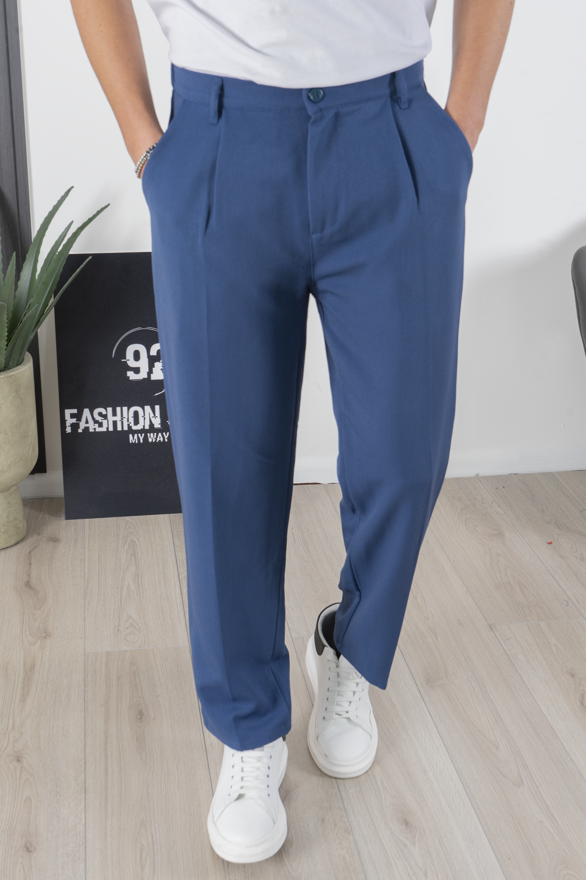 Pantalon pour homme avec bouton élastique coupe ample Art. Pt173