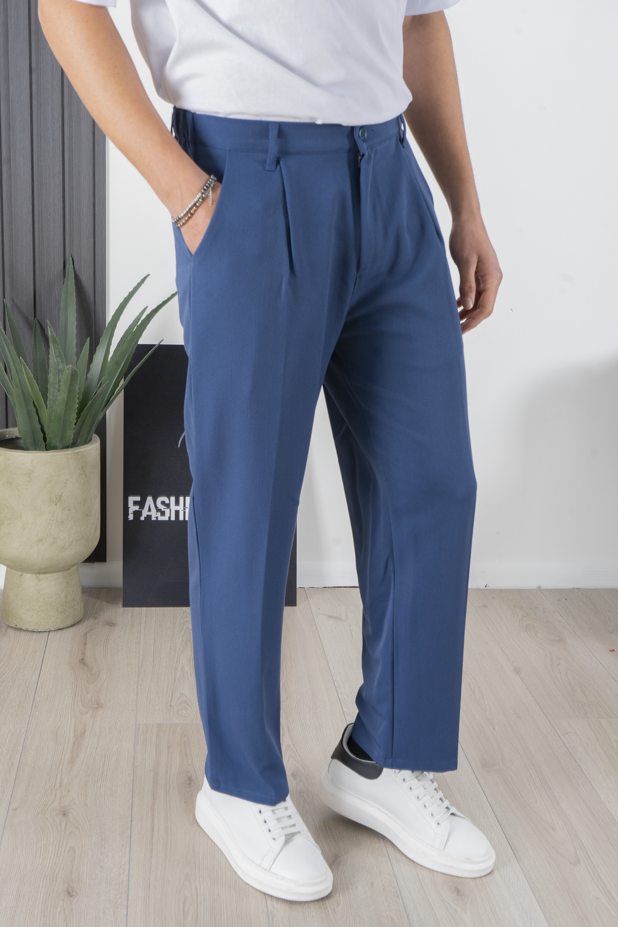Pantalon pour homme avec bouton élastique coupe ample Art. Pt173