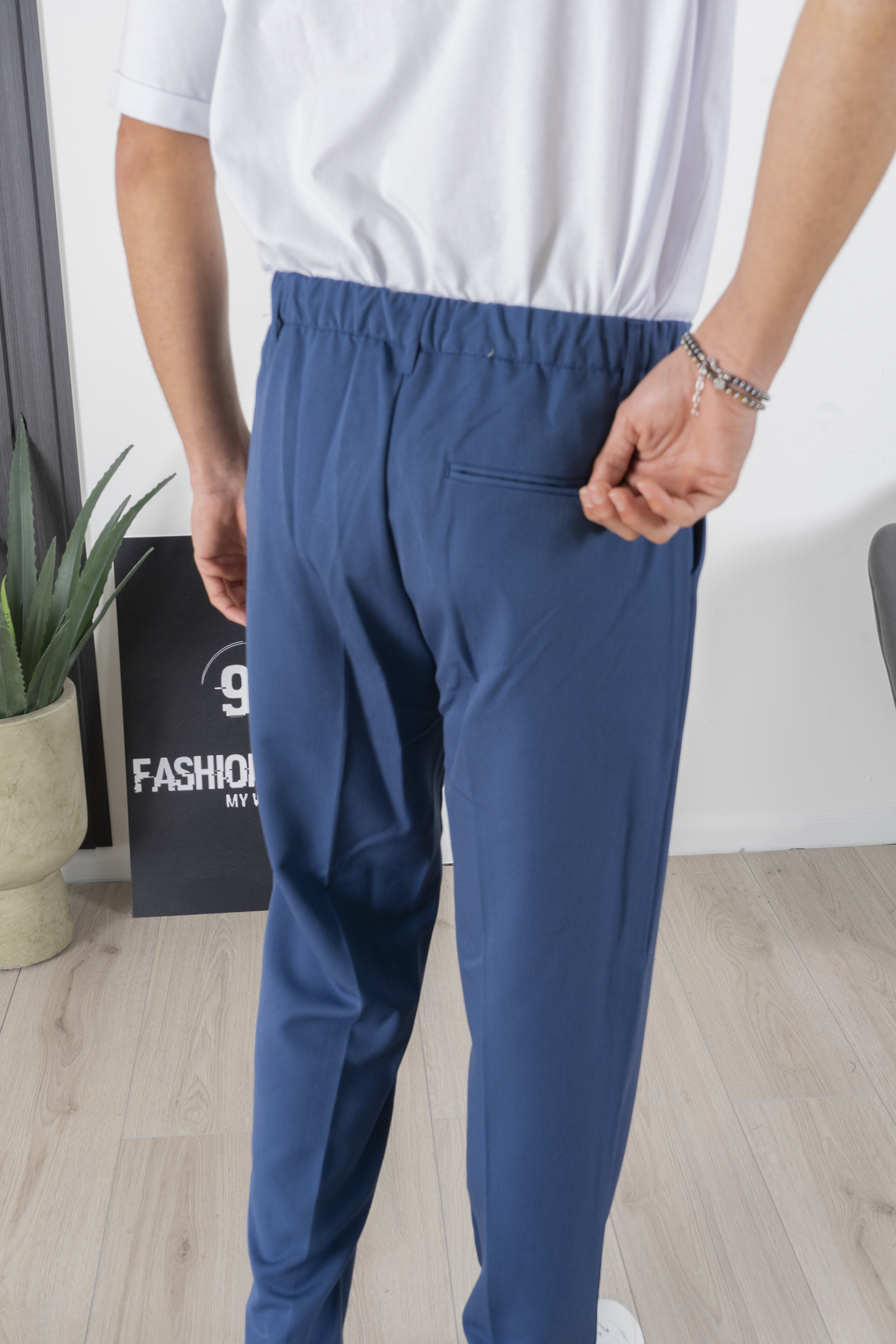 Pantalon pour homme avec bouton élastique coupe ample Art. Pt173