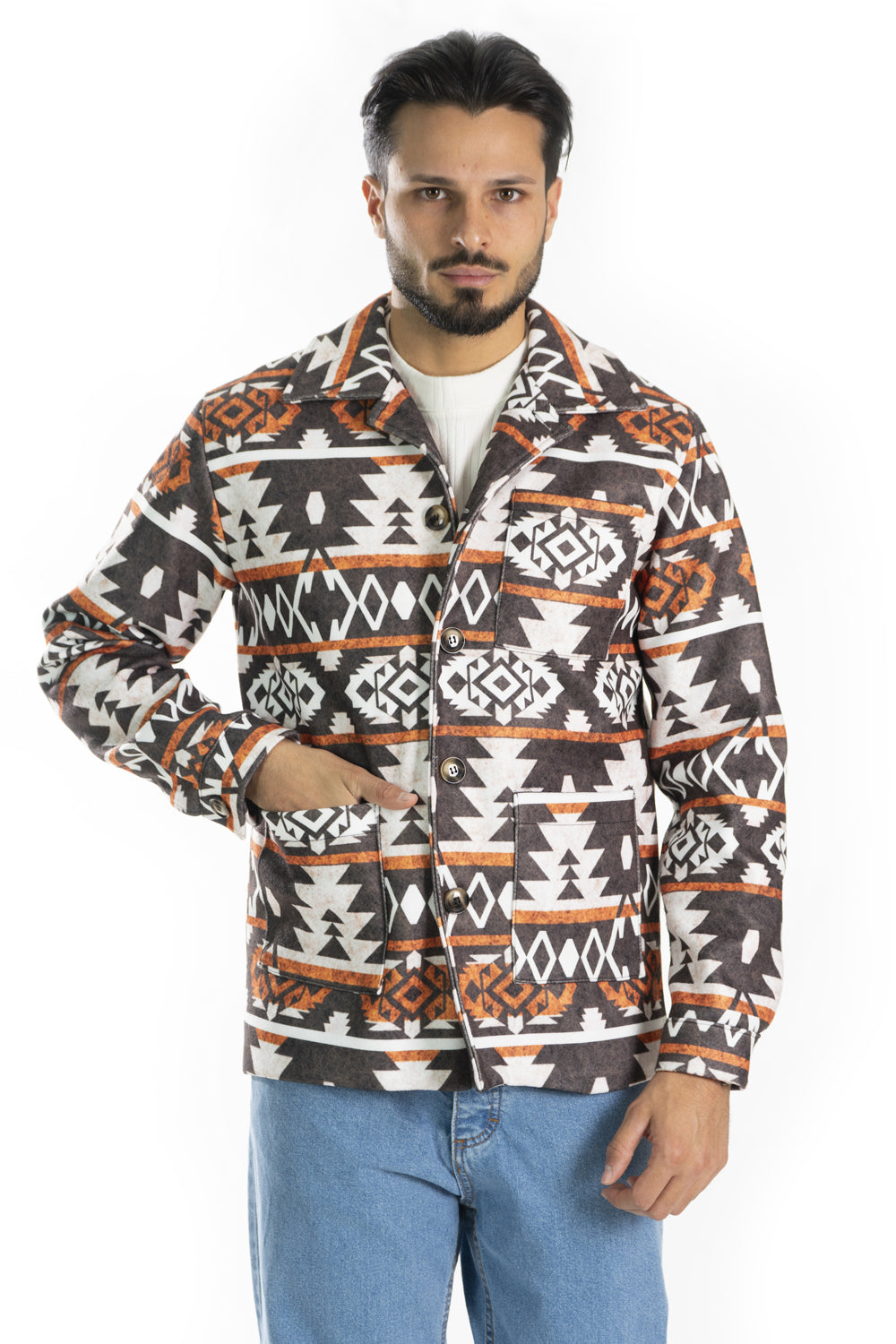 FANTAZIA Giacca Etnica Flox In Cotone Nepalese | Foderata In Pile, Lunga, Con Cappuccio, Nero, Taglie Forti Fino A XXXL - 3