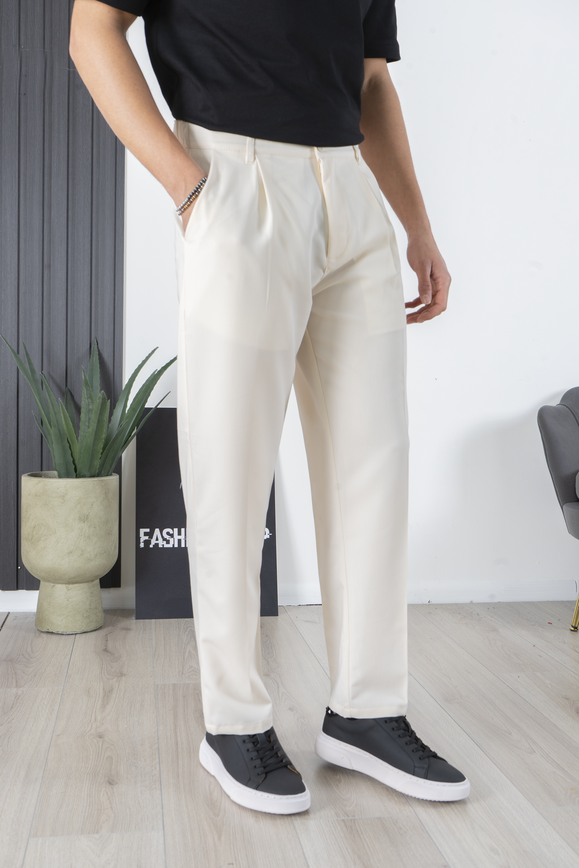 Pantalon pour homme avec bouton élastique coupe ample Art. Pt173