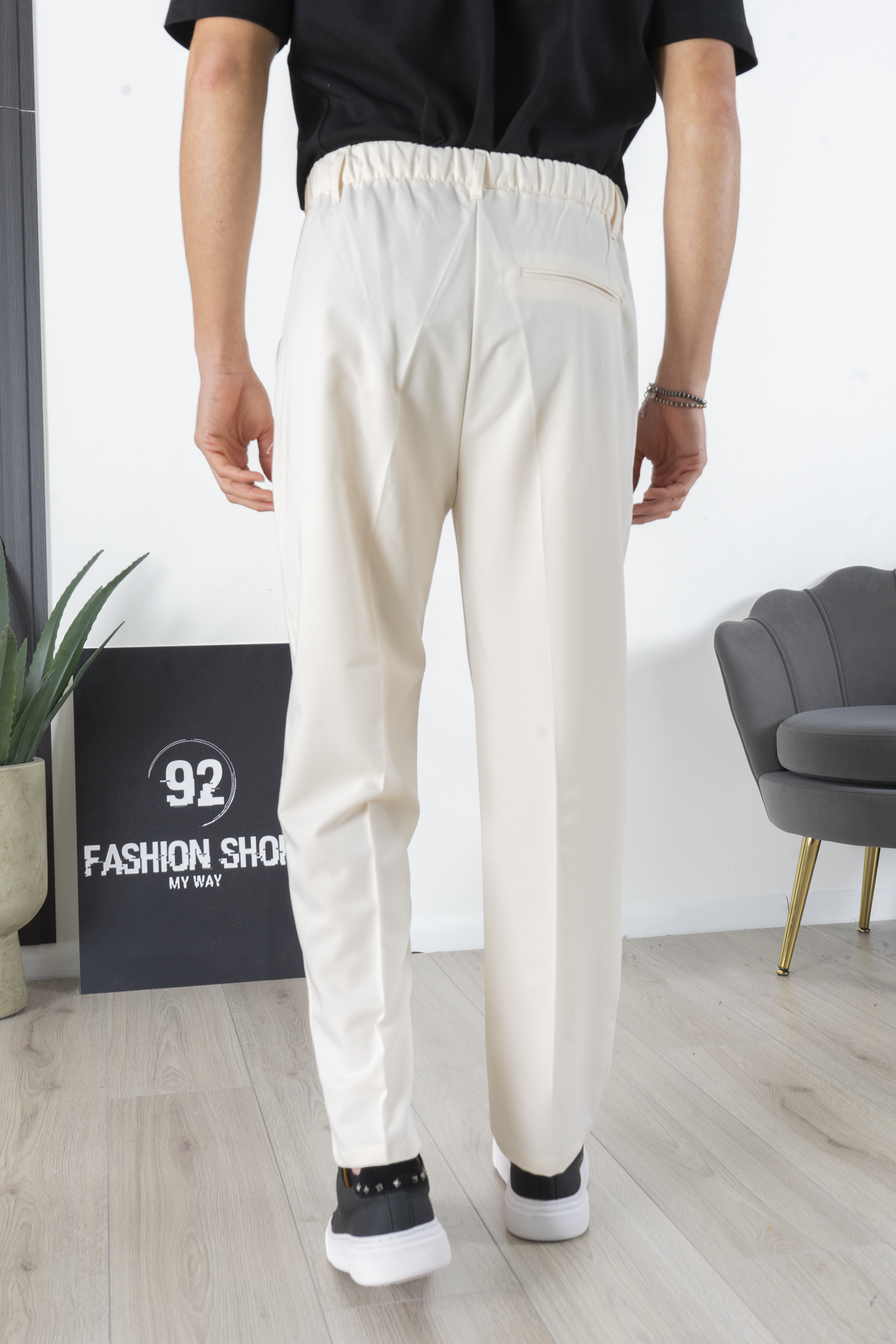 Pantalon pour homme avec bouton élastique coupe ample Art. Pt173