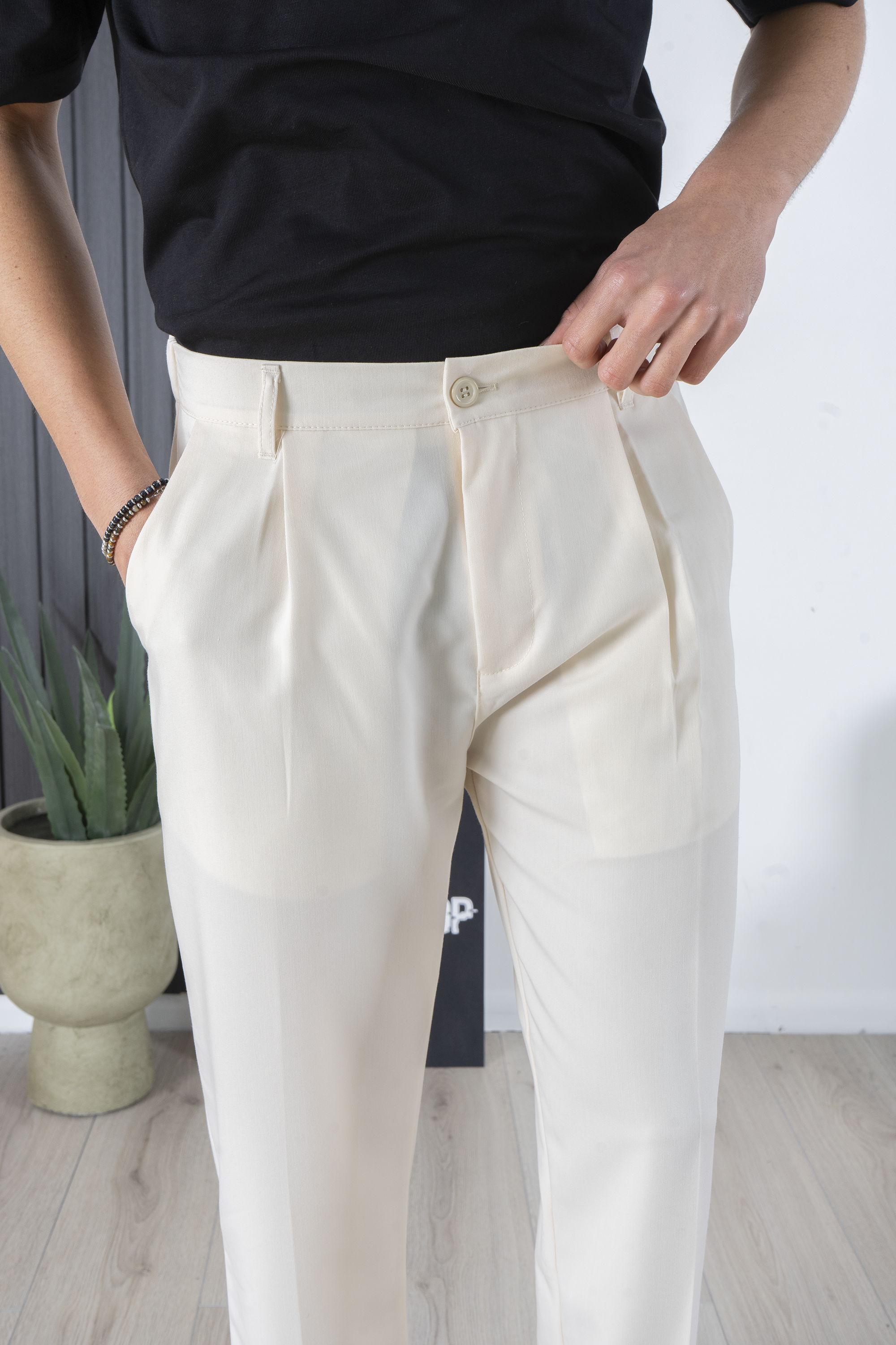 Pantalon pour homme avec bouton élastique coupe ample Art. Pt173