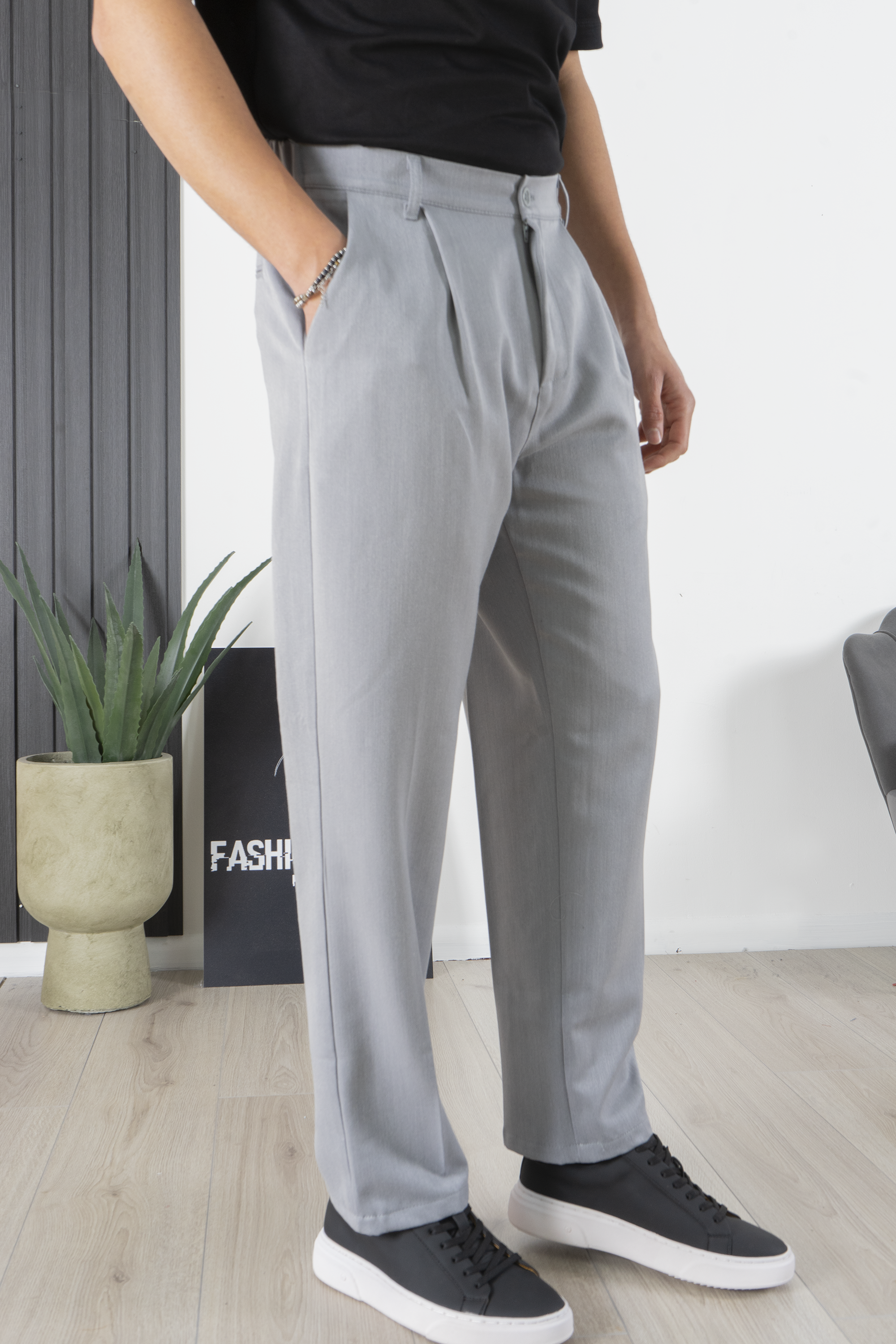 Pantalon pour homme avec bouton élastique coupe ample Art. Pt173