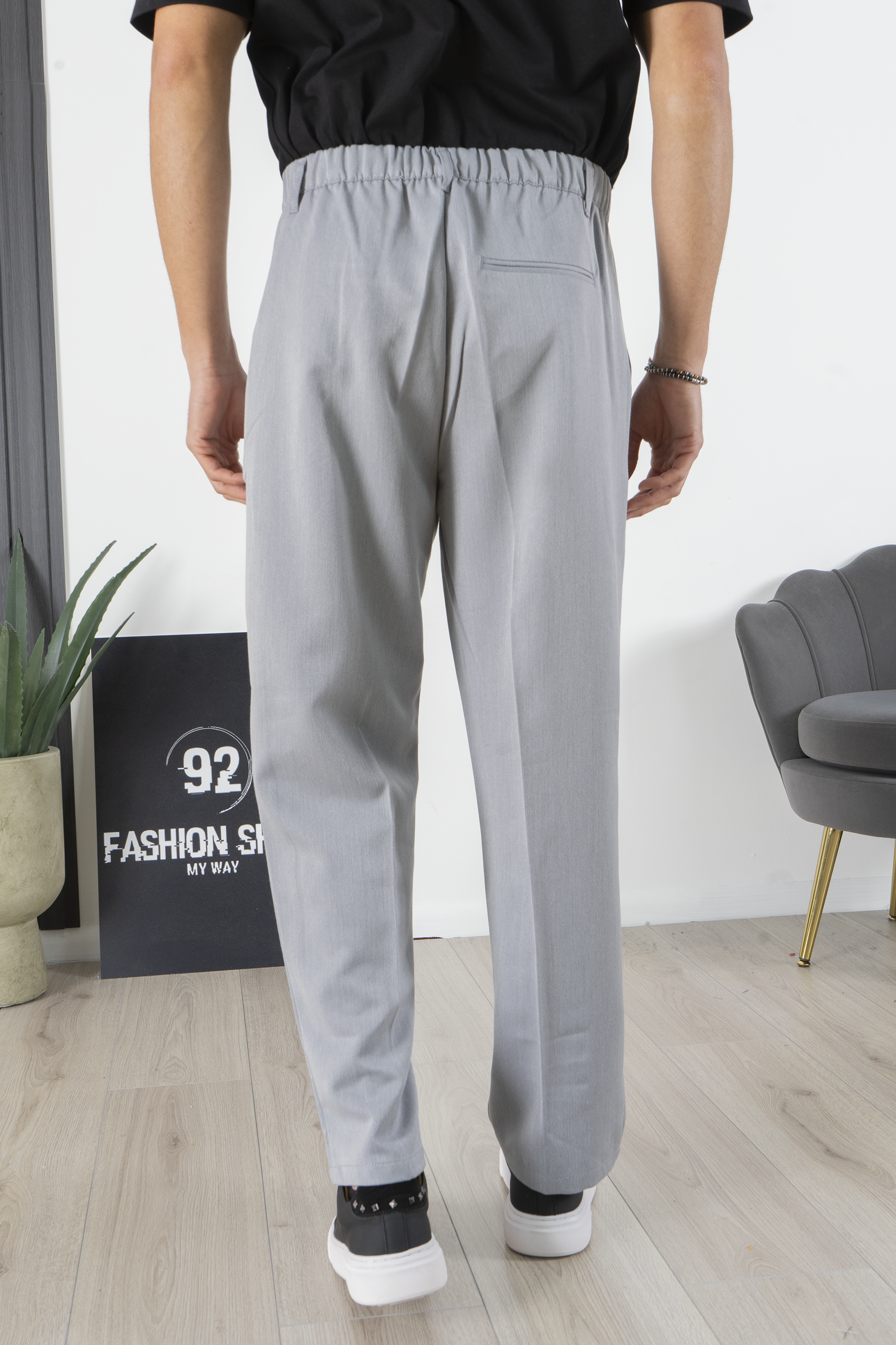Pantalon pour homme avec bouton élastique coupe ample Art. Pt173