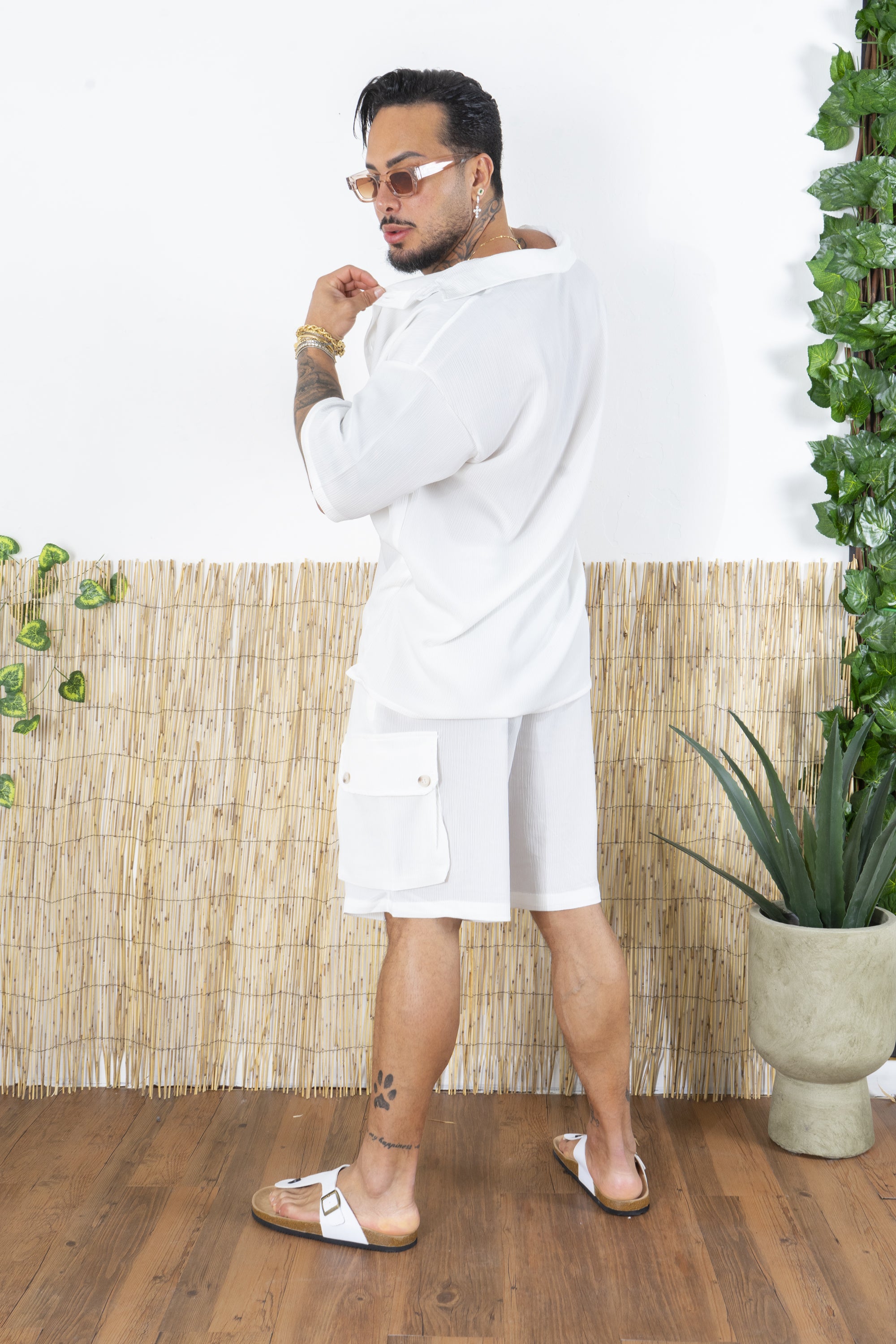 Coordinato Costine Camicia e Bermuda  Cargo Art. Cd106