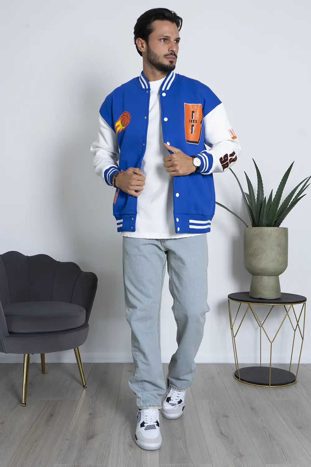 Felpa Uomo Varsity College 'Bronx' Art. Fe144