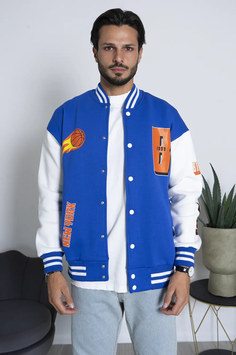 Felpa Uomo Varsity College 'Bronx' Art. Fe144