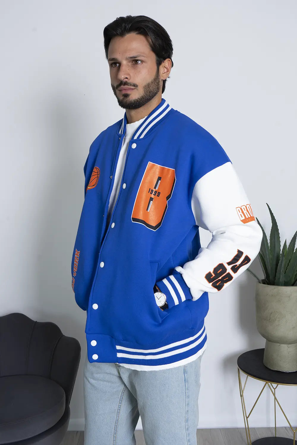 Felpa Uomo Varsity College 'Bronx' Art. Fe144