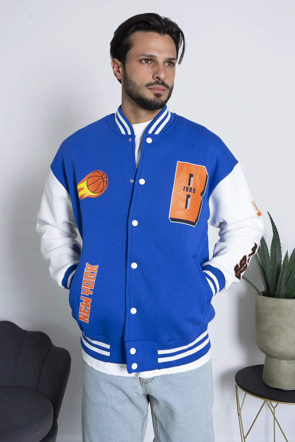 Felpa Uomo Varsity College 'Bronx' Art. Fe144