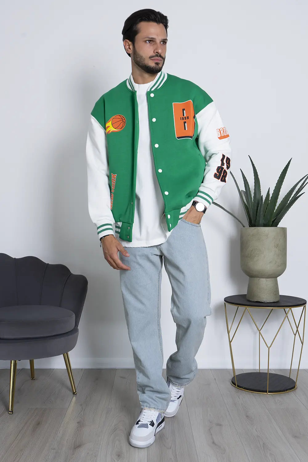 Felpa Uomo Varsity College 'Bronx' Art. Fe144