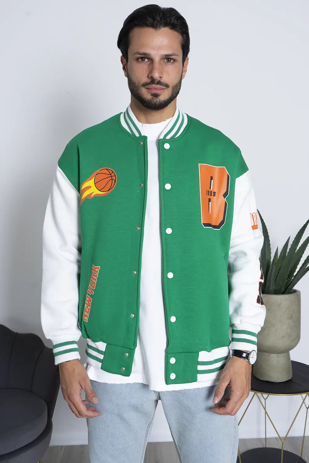 Felpa Uomo Varsity College 'Bronx' Art. Fe144