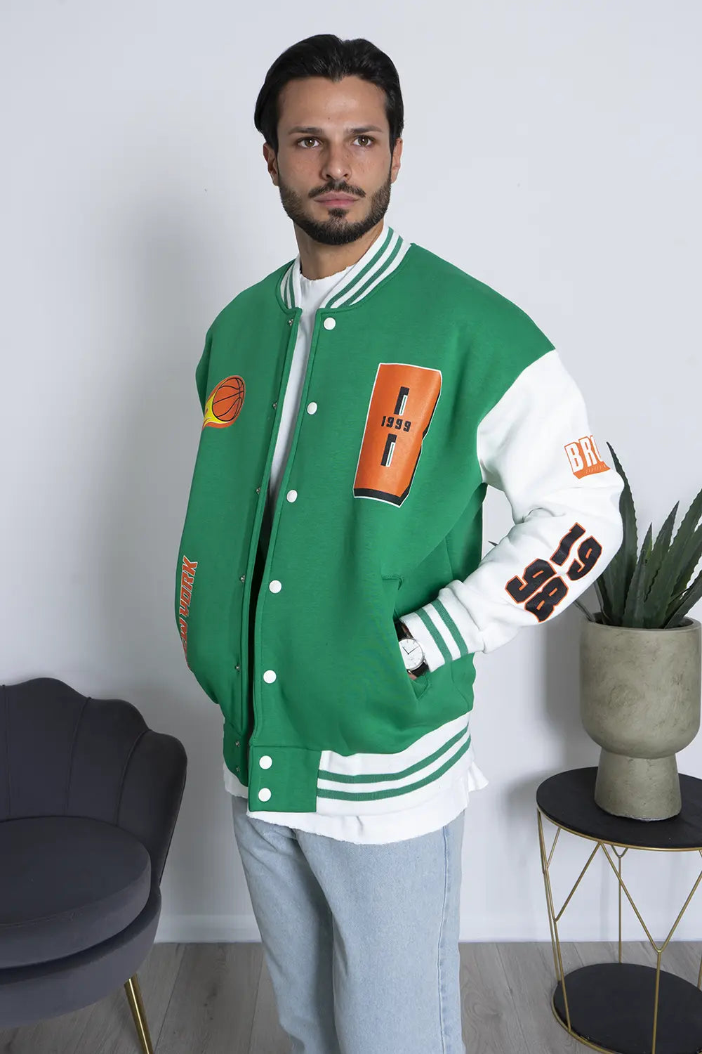 Felpa Uomo Varsity College 'Bronx' Art. Fe144