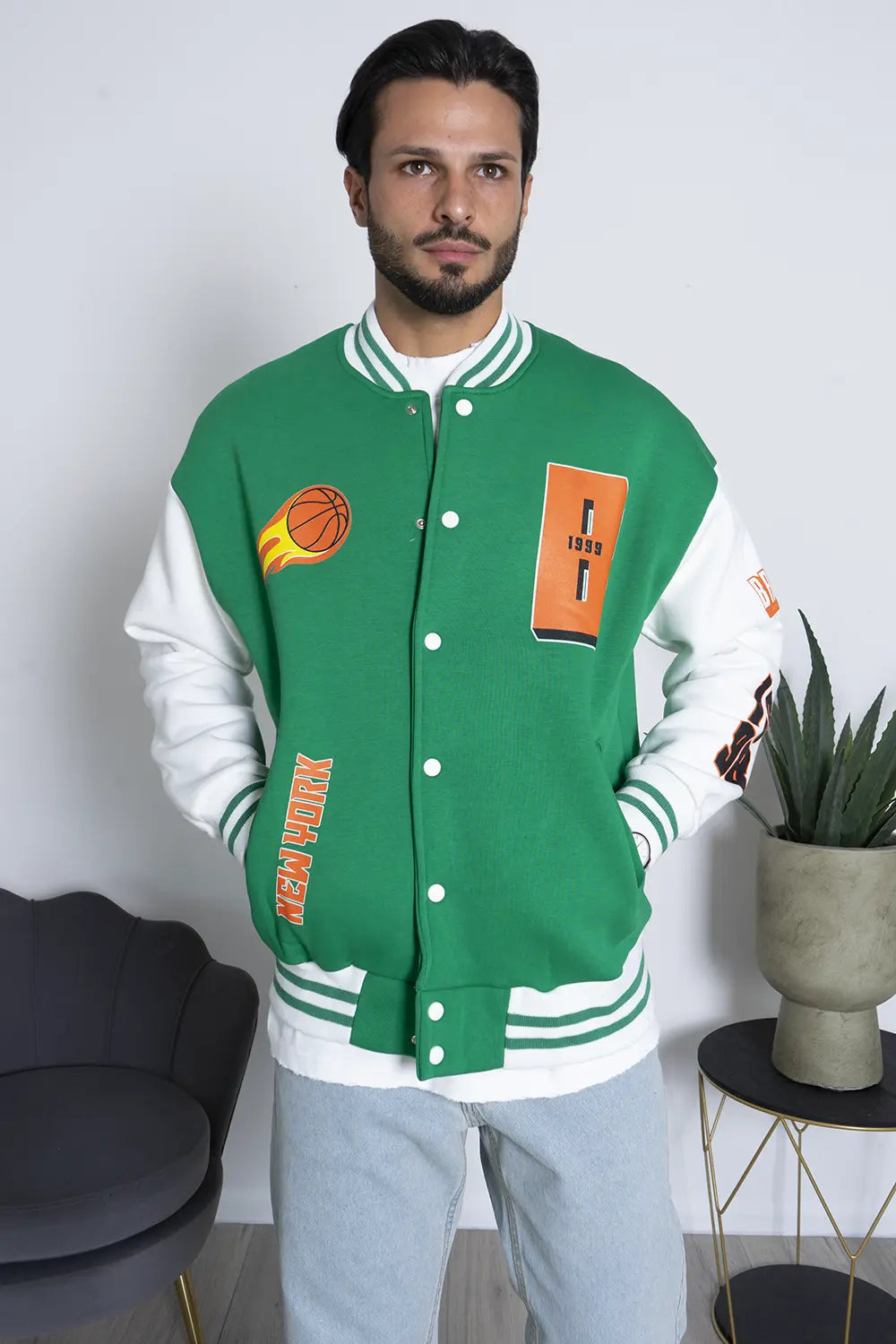 Felpa Uomo Varsity College 'Bronx' Art. Fe144