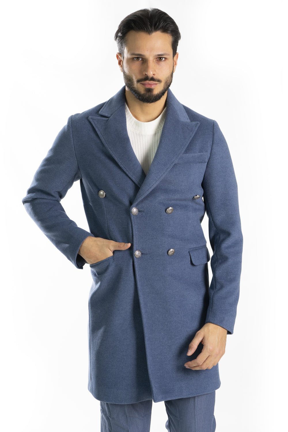 Cappotto Uomo Doppio Petto 6 bottoni Nido D'Ape Art. Cp35