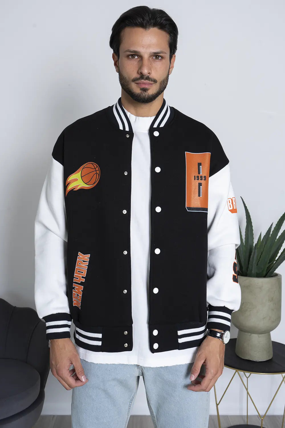 Felpa Uomo Varsity College 'Bronx' Art. Fe144