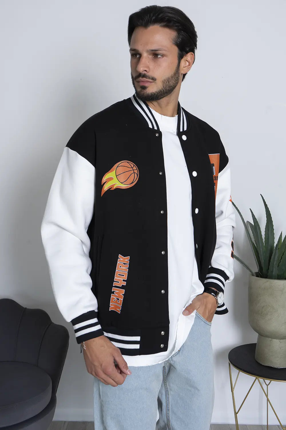 Felpa Uomo Varsity College 'Bronx' Art. Fe144