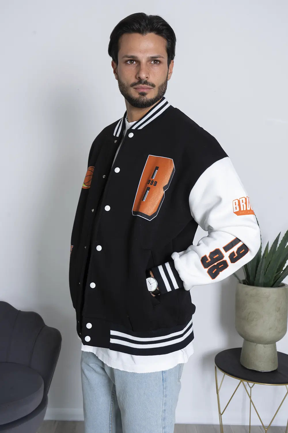 Felpa Uomo Varsity College 'Bronx' Art. Fe144