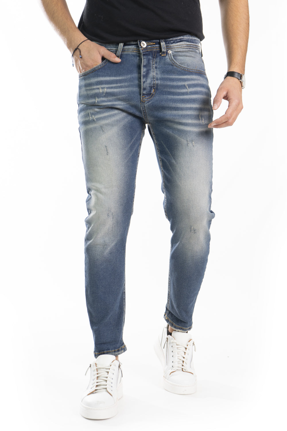 Jeans Uomo Slim Fit Sfumature 5 Tasche Art. Js416