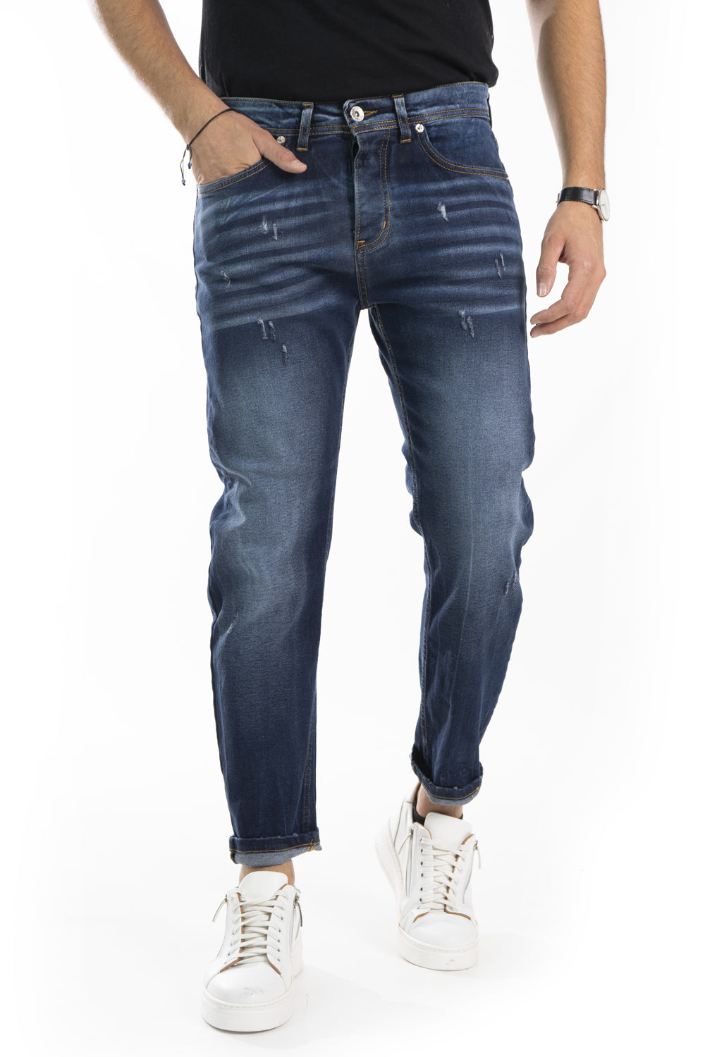 Jeans Uomo Slim Fit Sfumature 5 Tasche Art. Js416