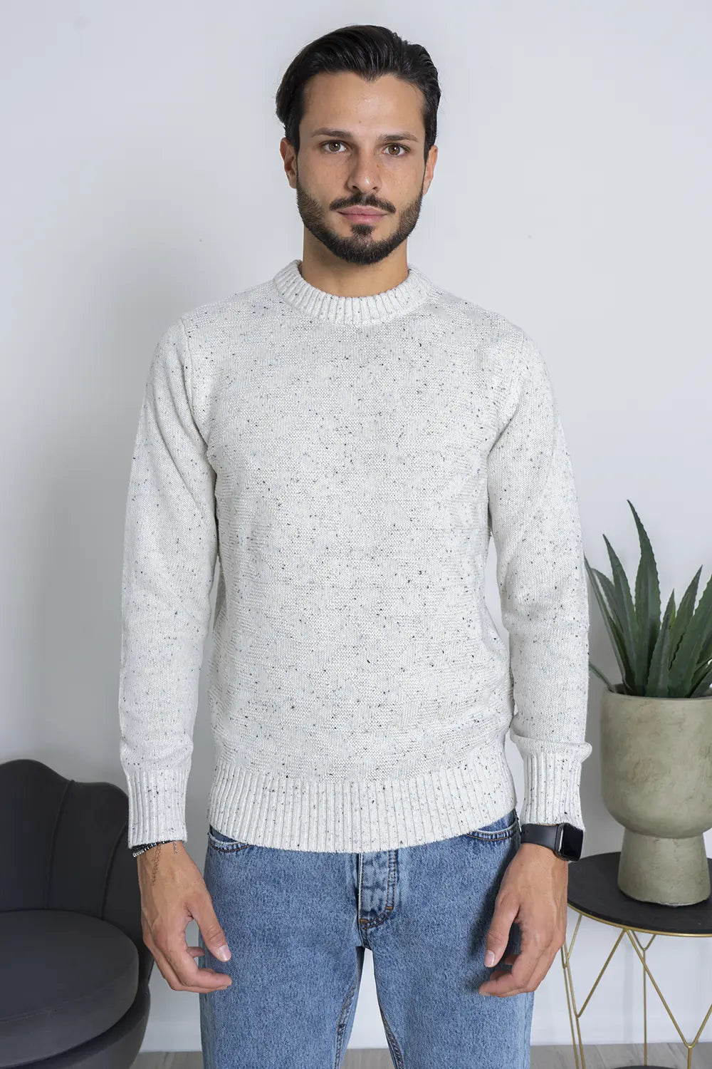 Maglione Pullover Girocollo Mélange Art. MG153