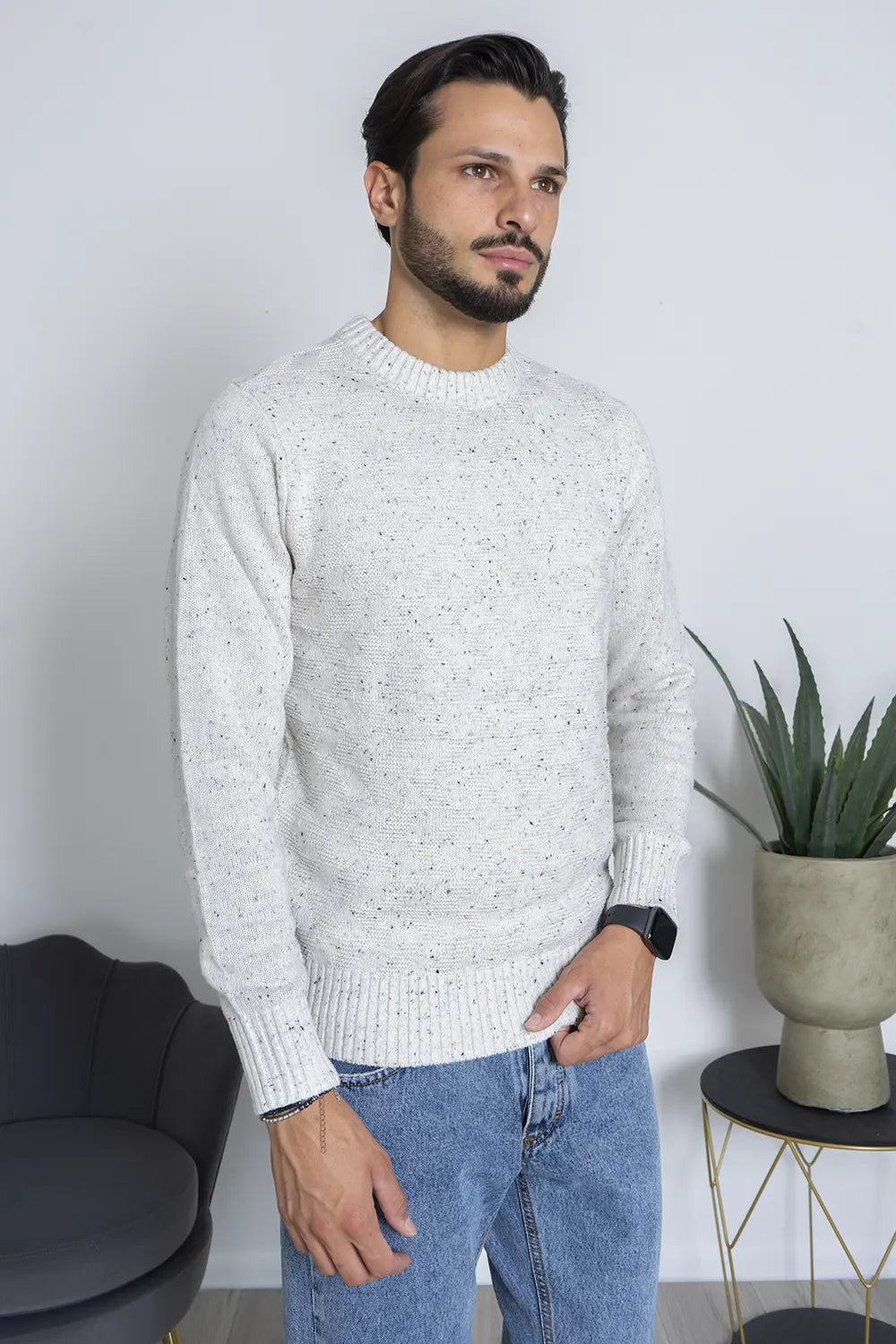 Maglione Pullover Girocollo Mélange Art. MG153