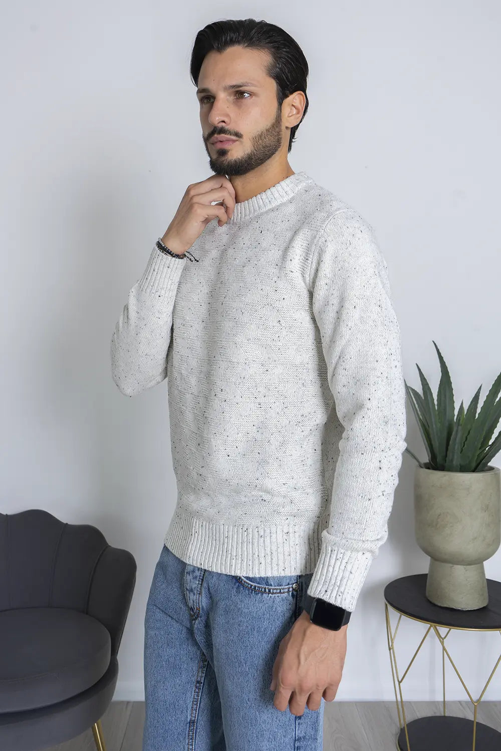 Maglione Pullover Girocollo Mélange Art. MG153