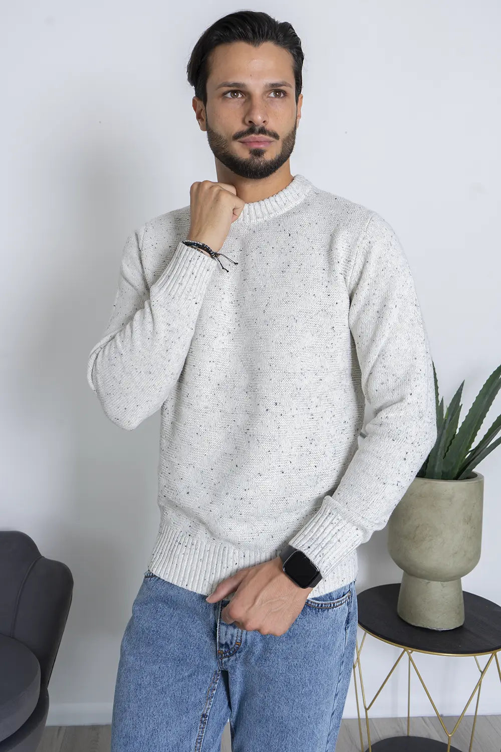 Maglione Pullover Girocollo Mélange Art. MG153