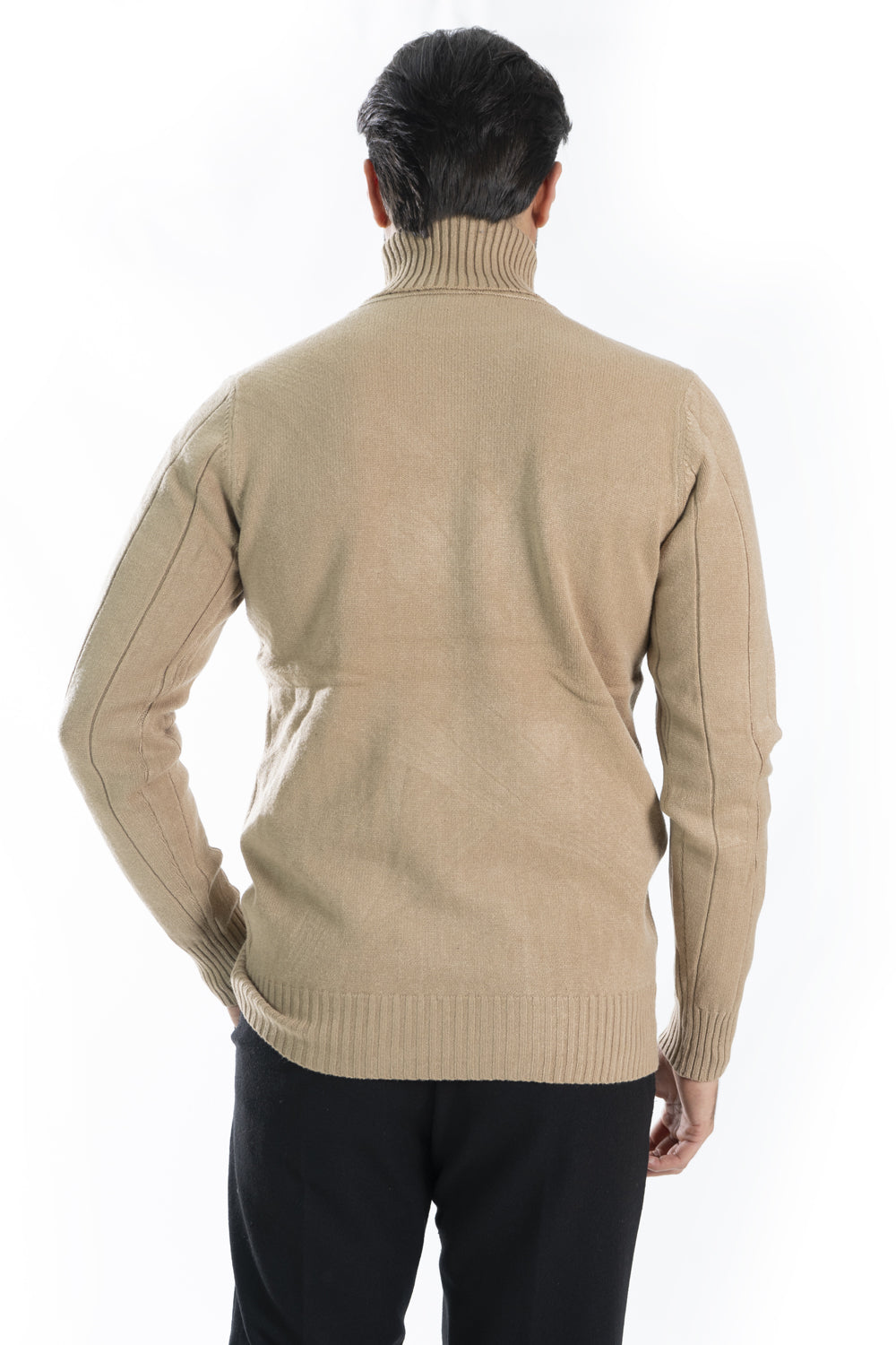 Maglione Dolcevita Slim Fit Fantasia trecce Art. MG135