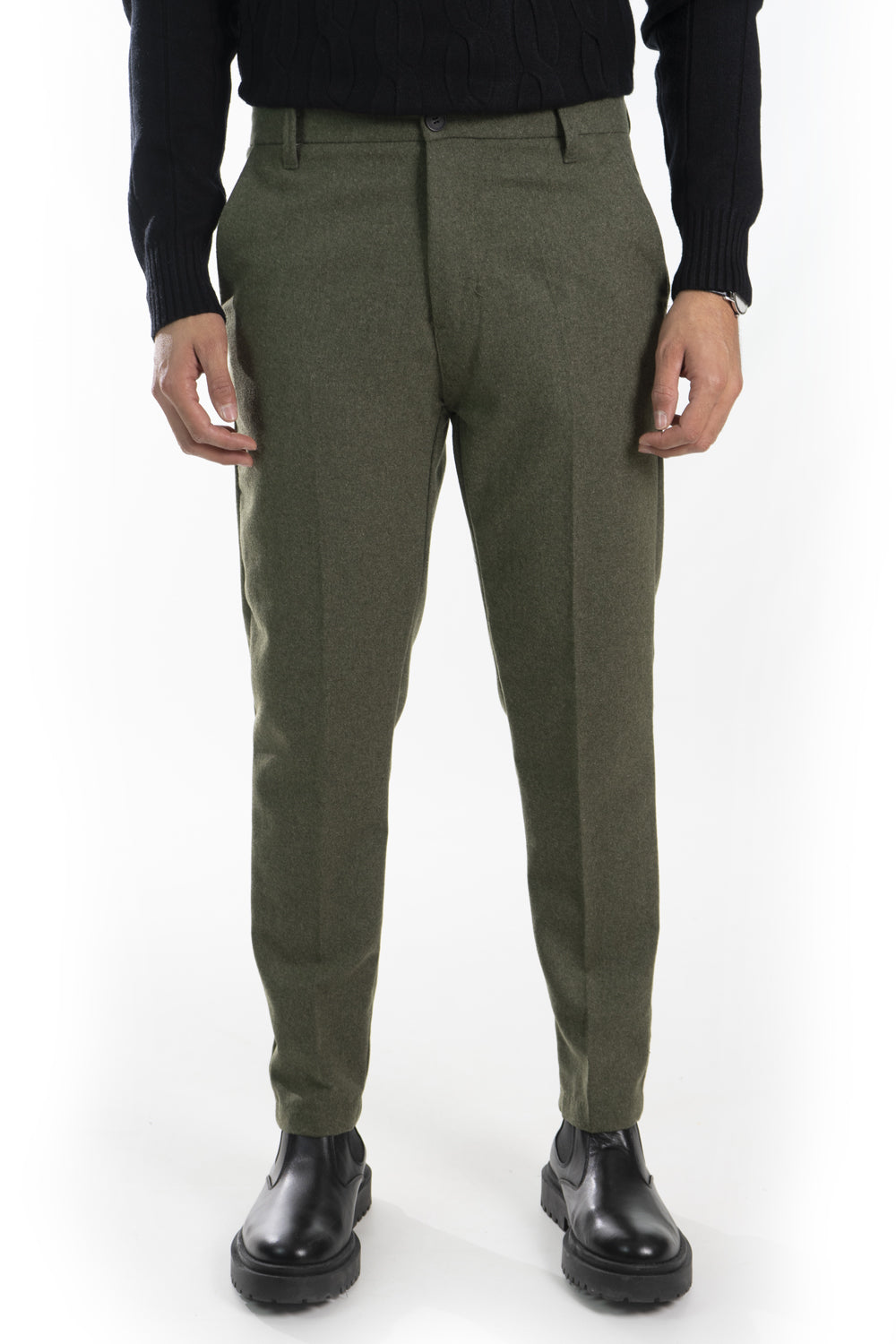 Pantalone Uomo Lana Bottone Centrale Art. Pt180