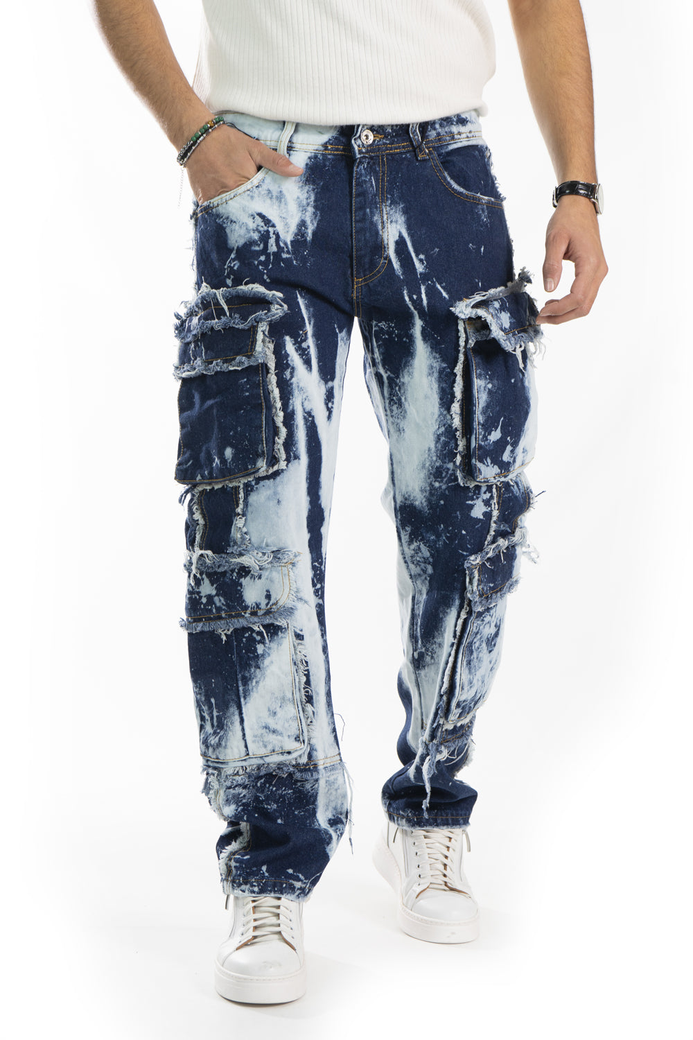 Jeans hot sale uomo cargo