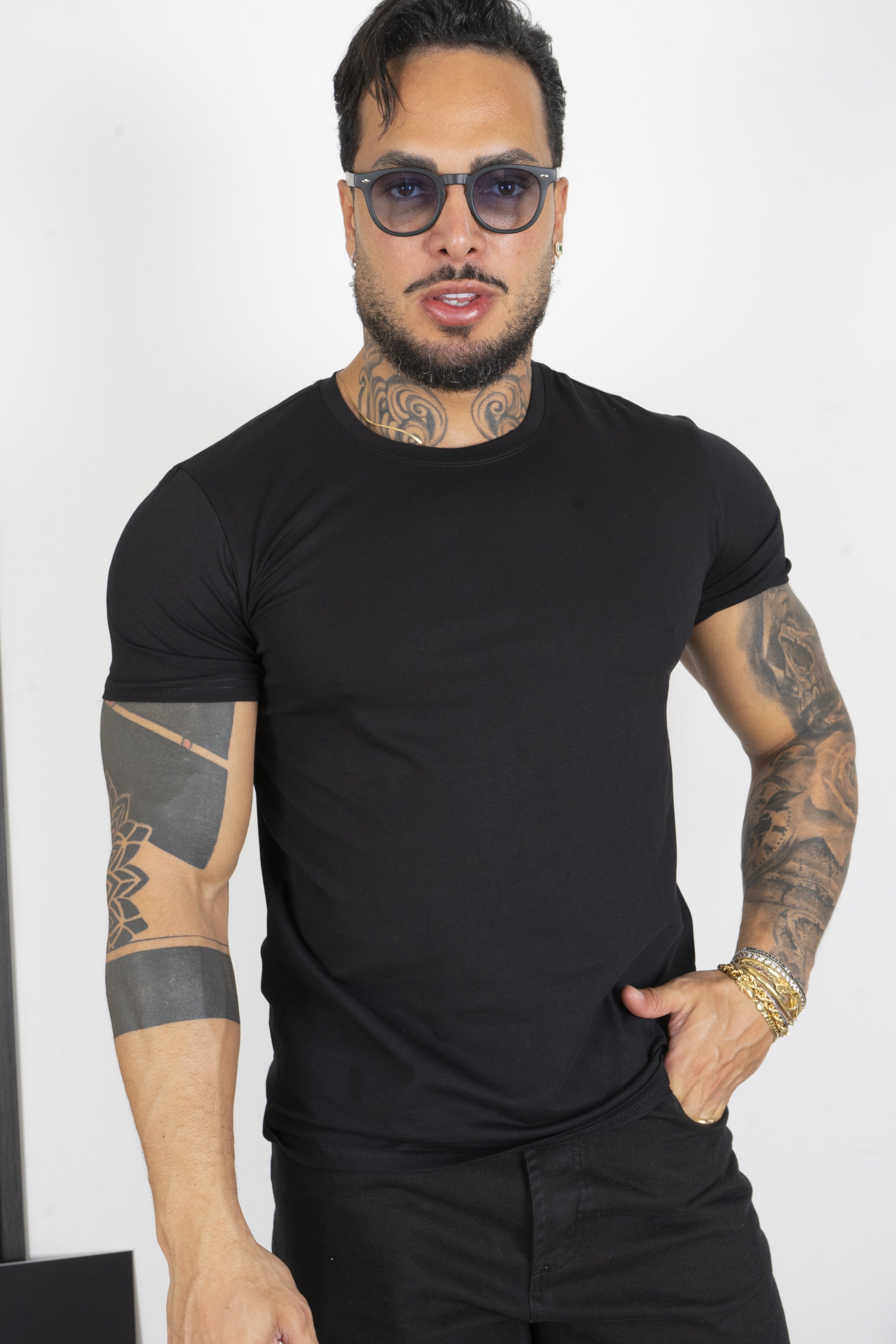 T-Shirt Uomo Slim Fit Basic Tinta Unita Art. Ts163