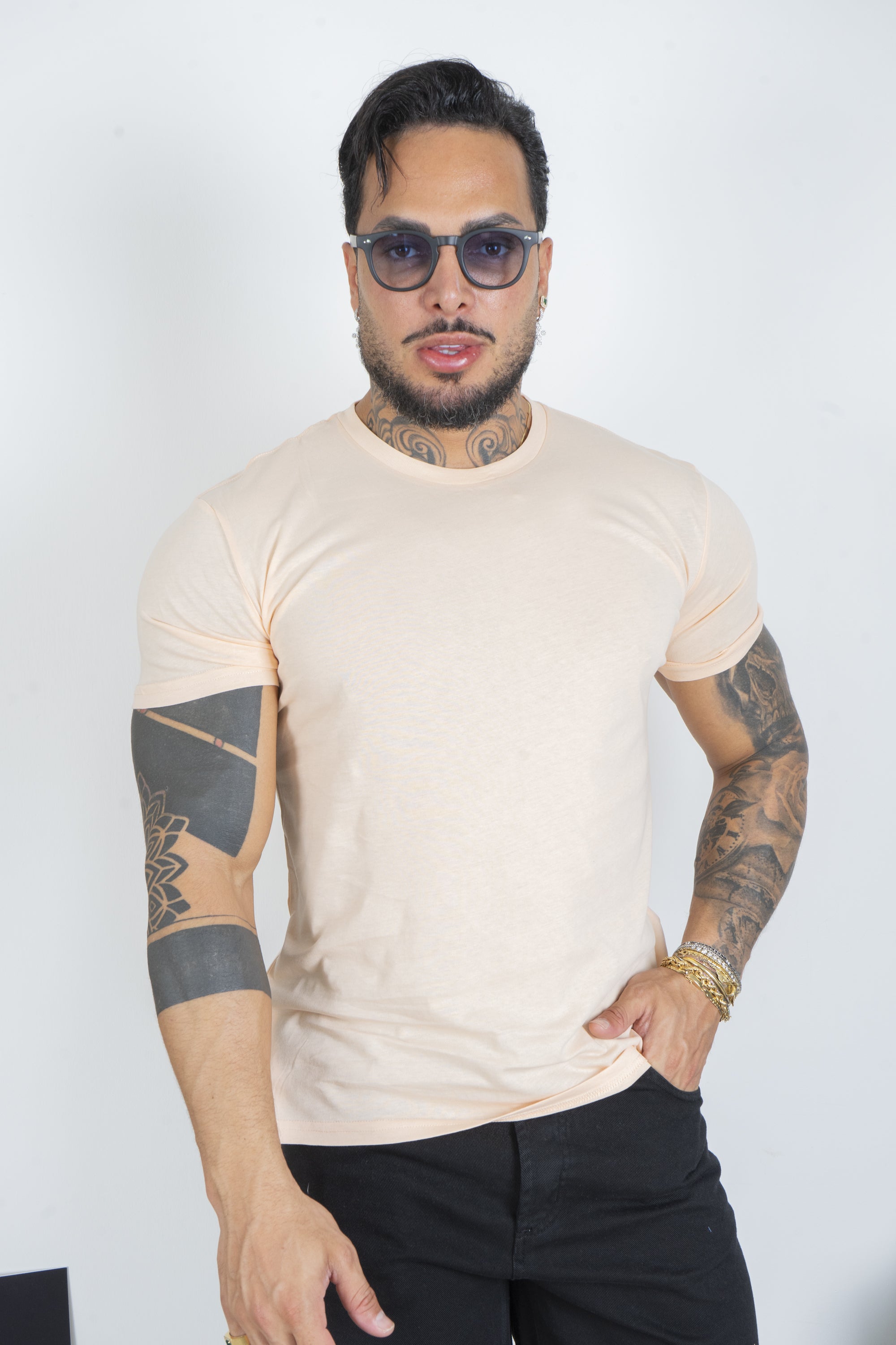 T-Shirt Uomo Slim Fit Basic Tinta Unita Art. Ts163