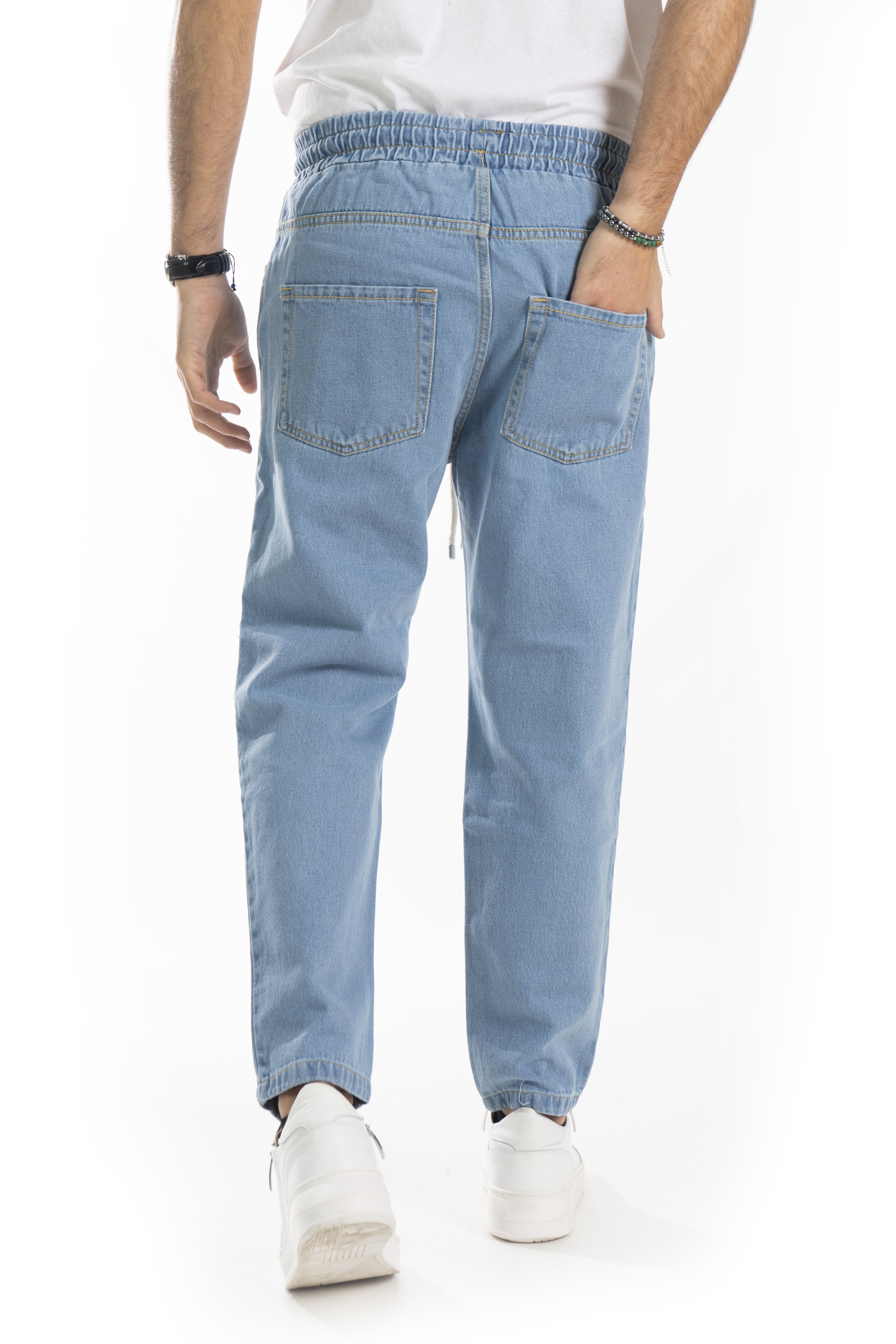 Jeans Uomo Vita Jogger Strappi Ginocchia art. Js424