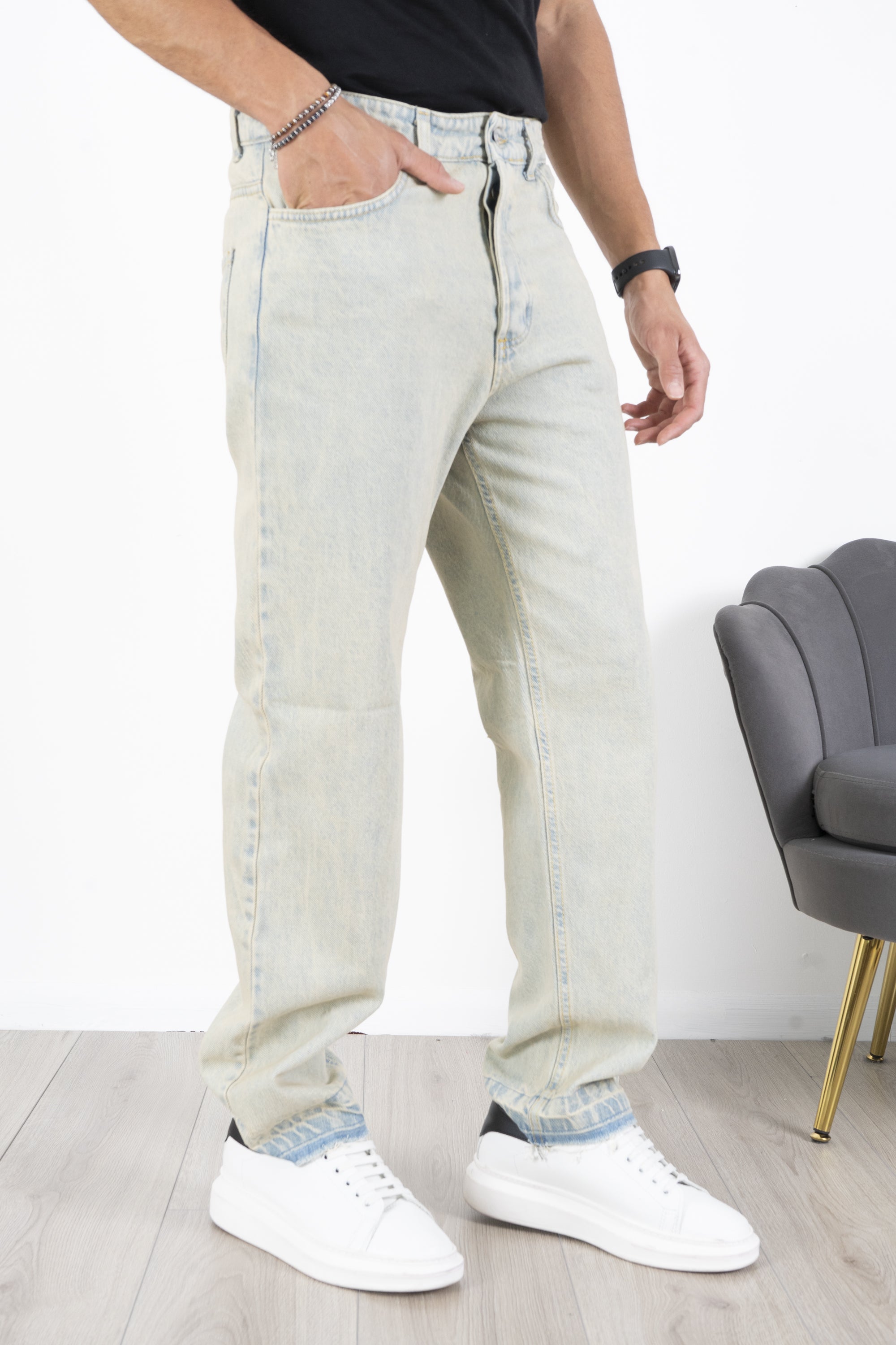 Jeans Straight Fit Sabbiato Vintage Art. JS532