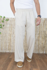Pantalone In Lino Fondo Largo Art. Pt209